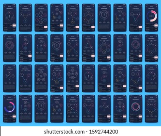 Modern infographic vector elements for business brochures. Use in website, corporate brochure, advertising and marketing. Pie charts, line graphs, bar graphs and timelines.