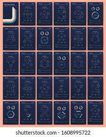 Modern infographic vector elements for business brochures. Use in website, corporate brochure, advertising and marketing. Pie charts, line graphs, bar graphs and timelines.