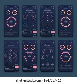 Elementos vectoriales infográficos modernos para folletos comerciales. Uso en sitios web, folletos corporativos, publicidad y marketing. Gráficos circulares, gráficos de líneas, gráficos de barras y líneas de tiempo.
