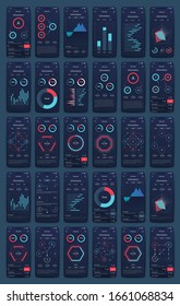 Modern infographic vector elements for business brochures. Use in website, corporate brochure, advertising and marketing. Pie charts, line graphs, bar graphs and timelines.