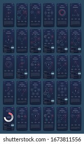 Modern infographic vector elements for business brochures. Use in website, corporate brochure, advertising and marketing. Pie charts, line graphs, bar graphs and timelines.