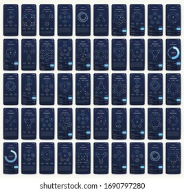 Modern infographic vector elements for business brochures. Use in website, corporate brochure, advertising and marketing. Pie charts, line graphs, bar graphs and timelines.