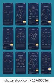Modern infographic vector elements for business brochures. Use in website, corporate brochure, advertising and marketing. Pie charts, line graphs, bar graphs and timelines.