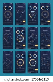 Modern infographic vector elements for business brochures. Use in website, corporate brochure, advertising and marketing. Pie charts, line graphs, bar graphs and timelines.