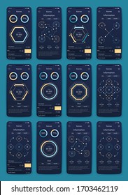 Modern infographic vector elements for business brochures. Use in website, corporate brochure, advertising and marketing. Pie charts, line graphs, bar graphs and timelines.