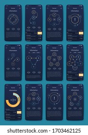 Modern infographic vector elements for business brochures. Use in website, corporate brochure, advertising and marketing. Pie charts, line graphs, bar graphs and timelines.