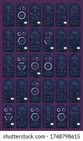 Modern infographic vector elements for business brochures. Use in website, mobile design, advertising and marketing. Pie charts, line graphs, bar graphs and timelines.