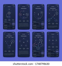 Elementos vectores de infografía modernos para folletos comerciales. Uso en sitios web, diseño móvil, publicidad y marketing. Gráficos, gráficos de líneas, gráficos de barras y líneas de tiempo.