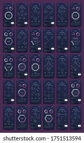Modern infographic vector elements for business brochures. Use in website, mobile design, advertising and marketing. Pie charts, line graphs, bar graphs and timelines.