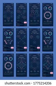 Elementos vectores de infografía modernos para folletos comerciales. Uso en sitios web, folletos corporativos, publicidad y marketing. Gráficos, gráficos de líneas, gráficos de barras y líneas de tiempo.