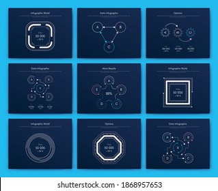 Modern infographic vector elements for business brochures. Use in website, corporate brochure, advertising and marketing. Pie charts, line graphs, bar graphs and timelines.