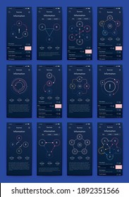 Modern infographic vector elements for business brochures. Use in website, corporate brochure, advertising and marketing. Pie charts, line graphs, bar graphs and timelines.
