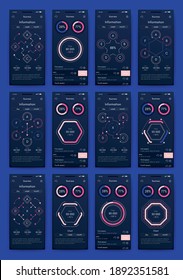 Modern infographic vector elements for business brochures. Use in website, corporate brochure, advertising and marketing. Pie charts, line graphs, bar graphs and timelines.