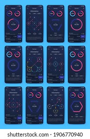 Elementos vectores de infografía modernos para folletos comerciales. Uso en sitios web, folletos corporativos, publicidad y marketing. Gráficos, gráficos de líneas, gráficos de barras y líneas de tiempo.