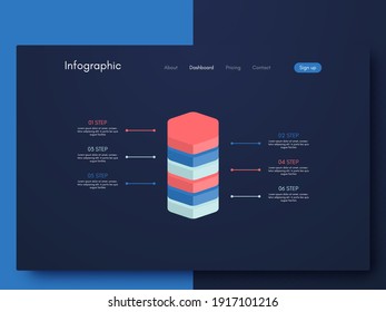 Elementos vectores de infografía modernos para folletos comerciales. Uso en sitios web, folletos corporativos, publicidad y marketing. Gráficos, gráficos de líneas, gráficos de barras y líneas de tiempo.