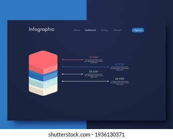 Elementos vectores de infografía modernos para folletos comerciales. Uso en sitios web, folletos corporativos, publicidad y marketing. Gráficos, gráficos de líneas, gráficos de barras y líneas de tiempo.
