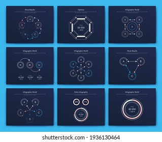 Modern infographic vector elements for business brochures. Use in website, corporate brochure, advertising and marketing. Pie charts, line graphs, bar graphs and timelines.