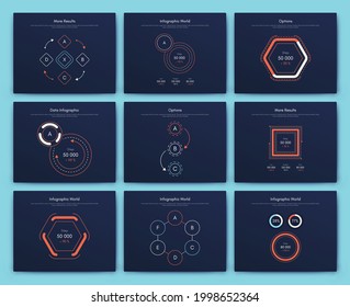 Modern infographic vector elements for business brochures. Use in website, corporate brochure, advertising and marketing. Pie charts, line graphs, bar graphs and timelines.