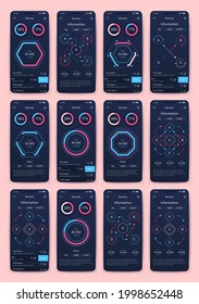 Elementos vectores de infografía modernos para folletos comerciales. Uso en sitios web, folletos corporativos, publicidad y marketing. Gráficos, gráficos de líneas, gráficos de barras y líneas de tiempo.