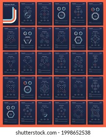 Modern infographic vector elements for business brochures. Use in website, corporate brochure, advertising and marketing. Pie charts, line graphs, bar graphs and timelines.