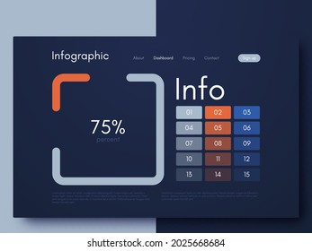 Modern infographic vector elements for business brochures. Use in website, corporate brochure, advertising and marketing. Pie charts, line graphs, bar graphs and timelines.