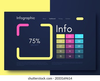 Modern infographic vector elements for business brochures. Use in website, corporate brochure, advertising and marketing. Pie charts, line graphs, bar graphs and timelines.