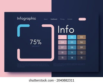 Modern infographic vector elements for business brochures. Use in website, corporate brochure, advertising and marketing. Pie charts, line graphs, bar graphs and timelines.