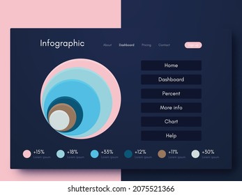 Moderne Infografik-Vektorelemente für Geschäftsbroschüren. Verwendung auf Website, Corporate Broschüre, Werbung und Marketing. Pie-Diagramme, Zeilentafeln, Strichgraphen und Zeitachsen.