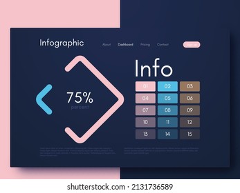 Modern infographic vector elements for business brochures. Use in website, corporate brochure, advertising and marketing. Pie charts, line graphs, bar graphs and timelines.