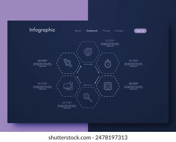 Modern infographic vector elements for business brochures. Use in website, corporate brochure, advertising and marketing. Pie charts, line graphs, bar graphs and timelines.