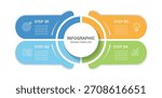 Modern Infographic Vector Template. 4 options presentation with icon elements for business.