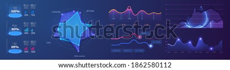 Modern infographic vector template with statistics graphs and finance charts. Diagram template and chart graph, graphic information visualization illustration