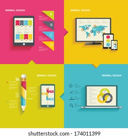 Modern  infographic  or webdesign concept, mobile shopping communication and delivery service. Flat design.