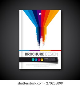 Modern infographics abstract brochure, report for business or flyer design template, Vector 