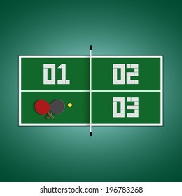 Banner de infografía moderna tenis de mesa