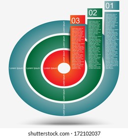 Modern info-graphics banner. Vector illustration. Can be used for work flow layout, web design, business plan, info graphics.