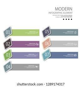 Modern Infographics banners with  icon template vector 