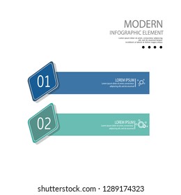 Modern Infographics banners with  icon template vector 