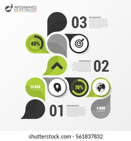 Modern infographics bubble speech template. Can be used for workflow layout, diagram, number options. Vector illustration