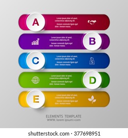 Modern infographics business design options banner.Vector illustration.
