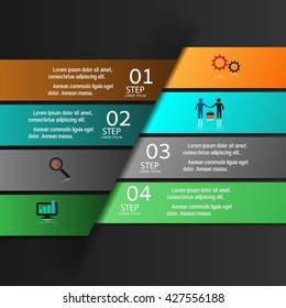 Modern infographics business design options banner.Vector illustration.