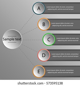 Modern infographics business design options banner. Vector llustration can be used for workflow layout, diagram, number options, web design. EPS 8