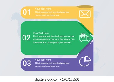 
Modern infographics business step options vector image.