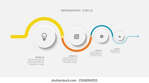 Modern infographics business template design