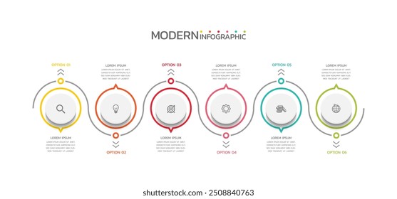 Design de modelo de negócios de infográficos modernos