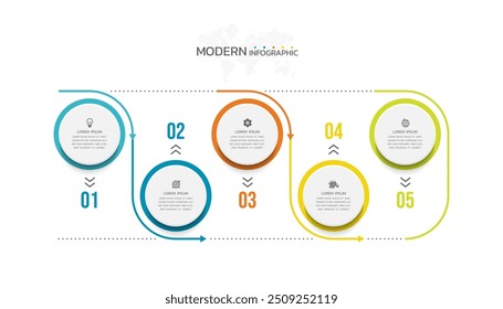 Modern infographics business template design