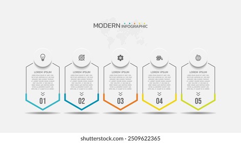 Modern infographics business template design