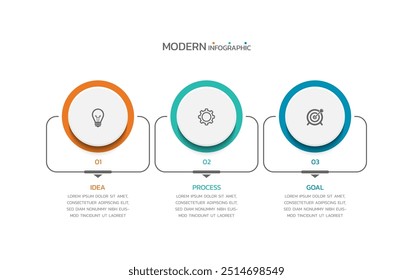 Modern infographics business template design