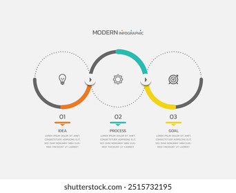 Modern infographics business template design