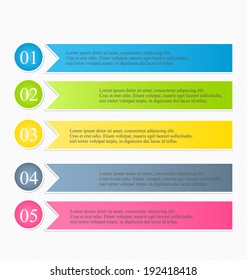 Modern infographics colorful design template with shadow vector illustration